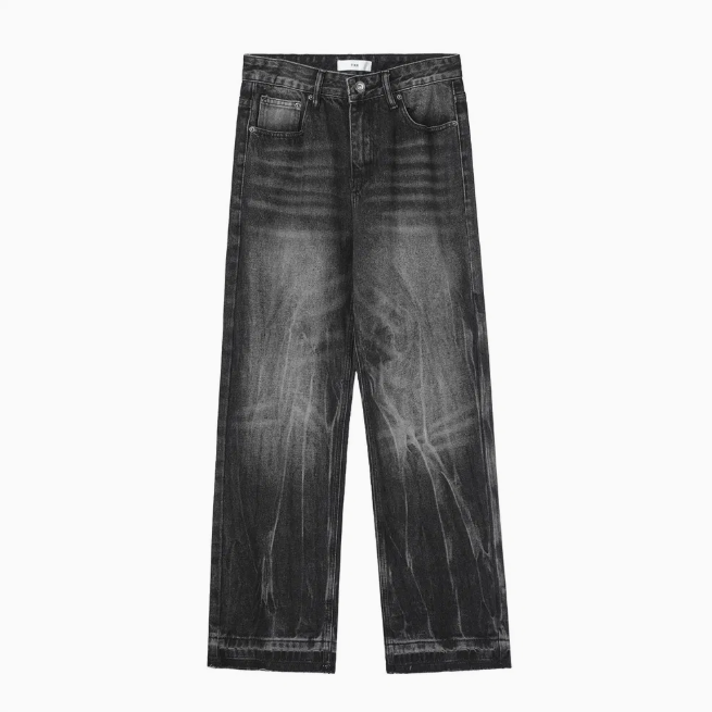 CasualCity Men’s Baggy Pants Black Relaxed Fit