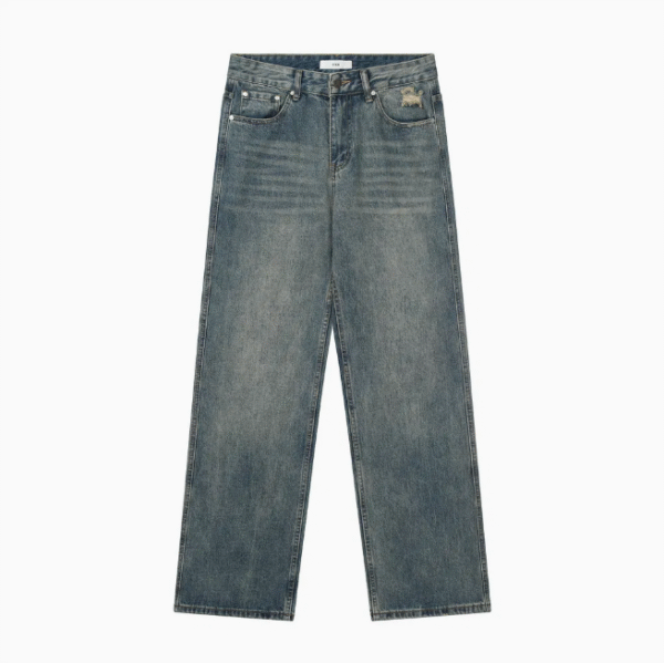 CasualCity Men’s Baggy Pants Vintage Blue Denim