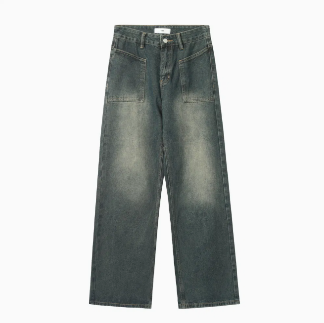 CasualCity Men’s Oversized Pants Light Blue Denim