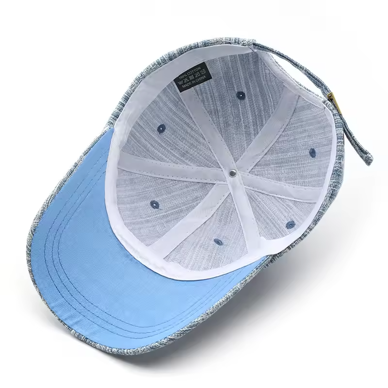 Casualcity Denim Baseball Cap for Men Light Blue Adjustable Snapback Truck (5)